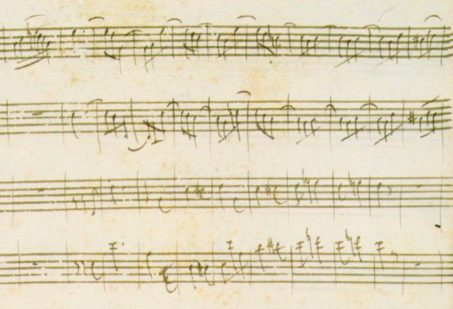 Facsímil de la Sinfonía N.º 45 en Fa # m, de Joseph Haydn